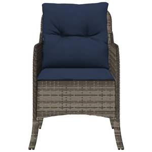 Ensemble de 2 chaises de jardin gris et bleu marine - Product Image 5