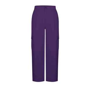 Pantalon cargo taille haute pour femme, coupe ample, jambe large, avec cordon de serrage, respirant, multi-poches, décontracté, sportif, tendance - Product Image 5