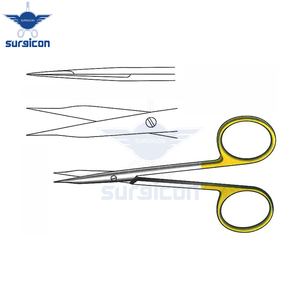 Tijeras Quirúrgicas Steven de 10 cm (4 Pulgadas), Afiladas, Rectas, de Carburo de Tungsteno TC Dorado, Acero Inoxidable de Precisión - Product Image 4