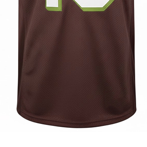 Brown American Football Jersey V-Neck Short Sleeve Sublimated Print Mesh Uniform for Men Number 16 - Product Image 6