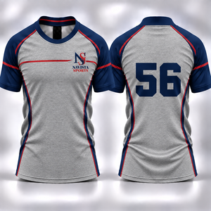 เสื้อฟุตบอลโพลีเอสเตอร์ 100% แบบแห้งเร็ว เป็นมิตรกับสิ่งแวดล้อม ป้องกันแบคทีเรีย พิมพ์ลายดิจิตอลแบบซับลิเมชั่นตามสั่ง ขายส่ง แบบใหม่ - Product Image 6