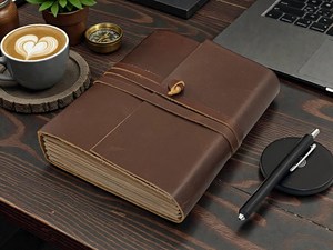 Personalized Rustic Brown Vintage Leather <b>Journal</b> Handmade Engraved Lined <b>Writing</b> Notebook with Strap Custom Diary Gift - Product Image 6
