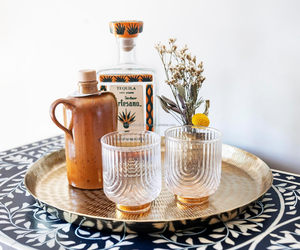 Plateau décoratif de mariage de Noël personnalisé le plus vendu fabriqué à la main Mandala en aluminium frais gravé servant de l'artisanat en métal - Product Image 2