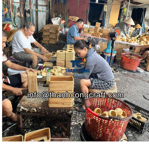 Florero de plantador de ratán más vendido, jarrón de ratán decorativo hecho a mano, fábrica de Vietnam, venta al por mayor, OEM, Exportación rápida, la mejor oferta - Product Image 5