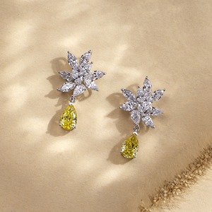 Pendientes de diamantes cultivados en laboratorio de alta calidad y elegantes para celebraciones de cumpleaños y días especiales disponibles a buen precio. - Product Image 2