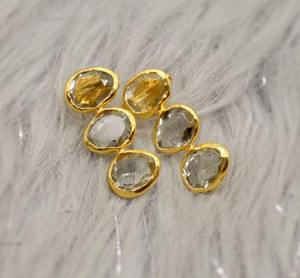 Pendientes de botón de amatista verde, plata de ley 925, chapados en oro, joyería de alta calidad sin níquel, regalo para esposa, fiesta de aniversario - Product Image 2