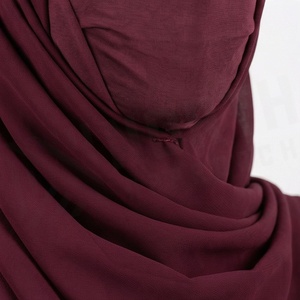 Hiyab de Chifón de Color Sólido para Mujer, Transpirable, para Uso Diario, Pañuelo Étnico de Oriente Medio - Product Image 4