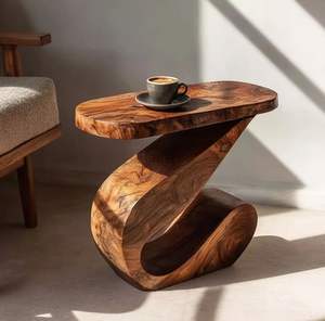 Table d'appoint en bois raffinée, conçue pour les intérieurs sophistiqués, avec une beauté naturelle du bois - Product Image 6