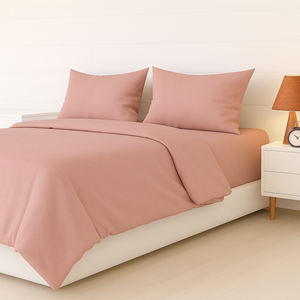 Sábanas de Algodón Puro Peach Mist 300 TC de Calidad de Exportación para Dormitorios Elegantes y Uso Hotelero a Precio Competitivo - Product Image 2