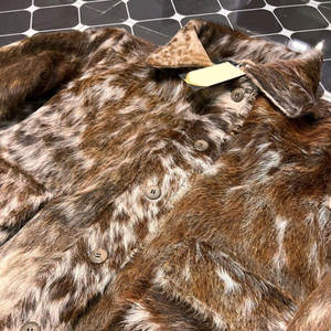 Chaqueta de Cuero Auténtico de Piel de Vaca, Estilo Camionero, Hecha a Medida, Resistente al Viento, para Invierno, con Pelo de Vaca - Product Image 3