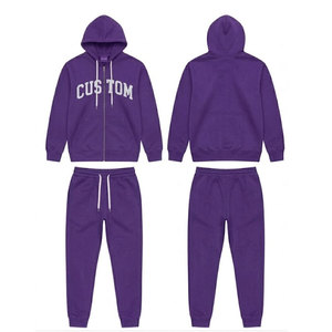 2 Piece Oversized <b>Hoodie</b> Sweatsuit Matching Lounge Track Suit, Casual Comfy Sweat Set, Custom Logo, Color, Size, Screen Printing - Product Image 1