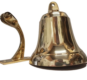 Campana de latón/cromo personalizada-con accesorios. Grabado con su mensaje Venta Coustmized Bell Nautical Wall Vintage Decor A - Product Image 1