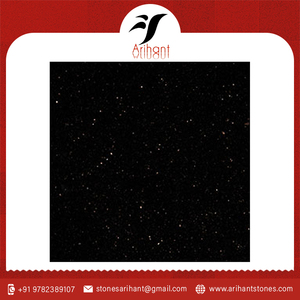 High Quality Polished Black Galaxy Granite <b>Stone</b> Slabs Tiles for Flooring Kitchen Countertop Wall Decoration - Product Image 6