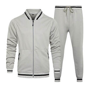 Conjunto Deportivo para Hombre y Mujer, Chaqueta Bomber con Cierre Completo y Pantalones Jogger con Cuello Acanalado a Rayas - Product Image 5