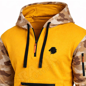 Sweats à capuche basiques pour hommes en coton mélangé et au look minimaliste, sweats à capuche sur mesure avec logo - Product Image 3