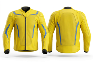 Genuine Leather Motorcycle Jacket Custom Logo Design Printed for Men Full Sleeves Protective Gear Streetwear Motorcycle Jacket - Product Image 2