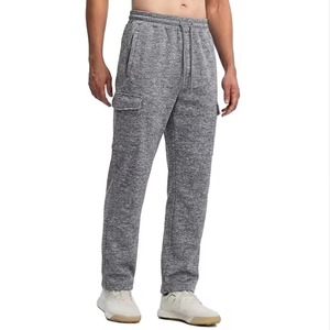 Pantalon de jogging ample et droit en molleton de coton brodé pour homme, avec cordon de serrage, OEM, décontracté, pour la gym, le yoga, le sport, style cargo baggy - Product Image 5
