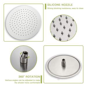 Set doccia a mano a spruzzo in nichel spazzolato da 10 pollici con doppio accessorio da bagno Premium - Product Image 4