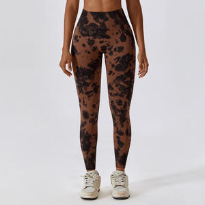 Leggings Deportivos Tie Dye Sin Costuras al Por Mayor, Cintura Alta, Control de Abdomen, Pantalones de Yoga para Ejercicio, Ropa Deportiva OEM ODM - Product Image 2