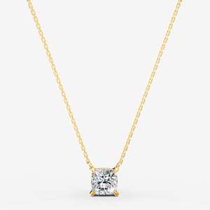 Colgante Solitario Clásico con Cojín en Oro Rosa de 18K, Colgantes y Dijes de Moissanita, Joyería para Bodas y Fiestas, Regalo de Aniversario, Venta al por Mayor - Product Image 5
