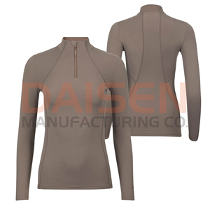 OEM Custom Women Equestrian <b>Base</b> <b>Layer</b> Riding Shirt Breathable Stretch <b>Long</b> <b>Sleeve</b> Sports Top Factory Supply - Product Image 5