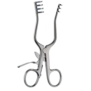 Retractor Weitlander de 3-4 Dientes, 135 mm de Largo, Punta Roma, 2-3 Dientes, Acero Inoxidable Quirúrgico, Manual, Certificado CE, Instrumentos Hechos en Pakistán - Product Image 1