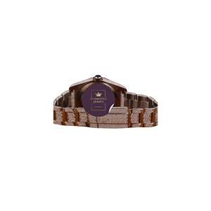 Reloj de Lujo para Hombre con Moissanita, Oro Blanco, Forma Redonda, Estilo Diamante, Diseño Simple y Antiguo, Movimiento de Cuarzo, Resistencia al Agua 10 Bar - Product Image 4