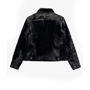 Blouson aviateur en cuir de vachette pour homme, style motard classique, fermeture éclair asymétrique, décontracté, design personnalisable, coupe-vent, respirant - Product Image 2