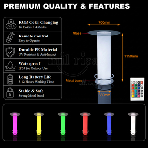 Ensemble de tables hautes à <span class=keywords><strong>LED</strong></span> pour cocktails, mobilier lumineux pour événements, location pour fêtes, discothèques, hôtels et événements en plein air - Product Image 6
