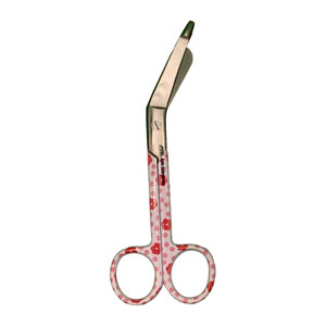 Ciseaux d'infirmière, ciseaux à pansements et forceps à artères, ciseaux de traumatologie pour infirmières, imprimés fleurs rouges et pois, lot de 3 - Product Image 5