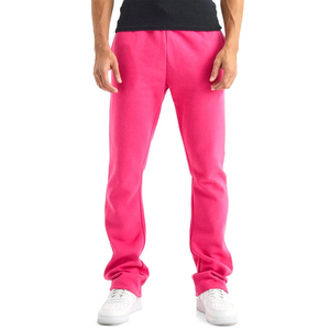 Pantalon de survêtement évasé pour homme, logo personnalisé, tissu polaire doux, coupe décontractée à jambe large, style urbain tendance, vente en gros - Product Image 4