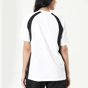 <b>Women's</b> Seamless Yoga Stretchable Panel Design <b>Top</b> Longline Slim Fit T-Shirt Drop Shoulder Fitness Gym Wear 100% Polyester Quick - Product Image 2