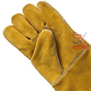 Gants de soudure en cuir de vachette de qualité supérieure pour protection contre la chaleur du foyer et du barbecue, gants de soudure robustes - Product Image 6