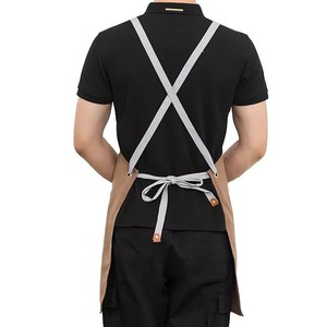 Hot Sale Multi Pocket <b>Bib</b> <b>Aprons</b> Barista <b>Aprons</b> Coffee Shop Staff Custom Logo Kitchen Cooking <b>Apron</b> Canvas Cleaning <b>Aprons</b> - Product Image 3