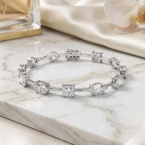 9.27CTW Tennis Bracelet Round Prong <b>Set</b> Cubic Zirconia Classic Brilliant Diamond Look Wedding Jewelry Gift - Product Image 1