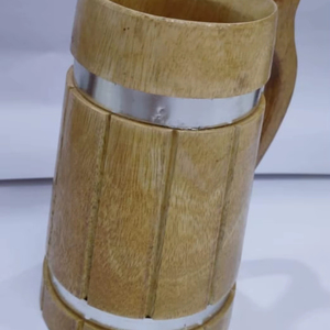 Eco-Friendly Polished Wooden Viking <b>Mug</b> with Hand Carved Engraving and Animal Design-Valentine's Day & Halloween Gift - Product Image 1