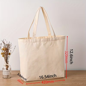 Women's Fashion Canvas Large Capacity Multi-Pocket Tote Bag Zipper Drawstring Button Closure Reusable Eco-Friendly Washable - Product Image 6