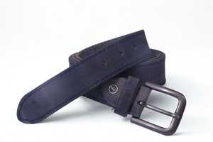 Dark Grey Leather Belt <b>Narrow</b> Profile Strap Metal Pin Buckle Casual Wear Jeans Belt Adjustable Length Modern Unisex Waist Belt - Product Image 2