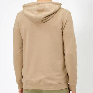Sudadera con Capucha Lisa Color Bronceado para Hombre, de Alta Calidad, con Logotipo Personalizado, Estilo Urbano, de Algodón, con Bolsillo en el Pecho, Venta al Por Mayor OEM - Product Image 5