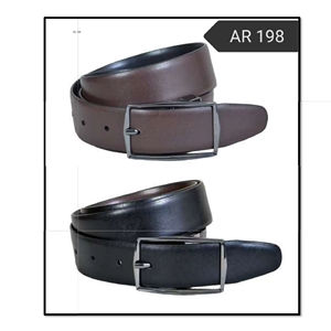 Cinturón de Cuero Reversible de Lujo con Acabado Mate Pequeño - Elegante Cinturón Formal de Negocios para Hombre - Product Image 1