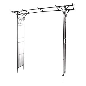 Archi in Ferro Battuto Ecologici per Tetti Piatti, Recinzione per Piante Rampicanti da 3 Piedi per Uso Esterno, per Cancelli di Case, Materiali in Legno/PVC/Metallo - Product Image 6
