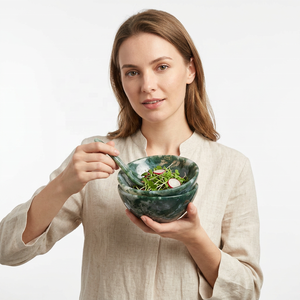 Bols en résine fumée uniques - Écologiques et compatibles lave-vaisselle, multi-usages pour salades et fruits, parfaits pour les fêtes à la maison, à l'hôtel et au restaurant - Product Image 1
