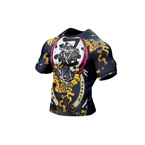 High Quality Custom Breathable Nylon Spandex Long Sleeve BJJ MMA Unisex Rash Guard - Product Image 2