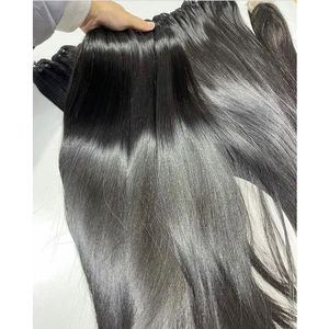 Precio de fábrica directo de hueso recto indio cabello humano Natural 100% cabello humano crudo barato Remy sin procesar extensiones sin enredos - Product Image 3