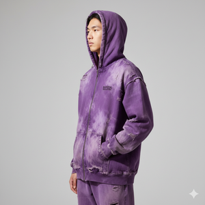 Ranzia Industry Private Label Streetwear Hoodie Set Eco-Friendly Fabric Wholesale Ranzia Industry Custom Oversized Zip Hoodie - Product Image 5
