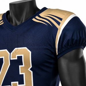 Conjunto de Uniforme de Fútbol Americano Personalizado, Camiseta y Pantalones Azules para Equipo, Fabricante de Ropa Deportiva de Fútbol Personalizada, OEM ODM - Product Image 6