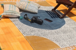 100% coton grand cercle motif concepteur tapis main bloc impression motif tapis pour la maison salon utilisation pour les voitures - Product Image 3