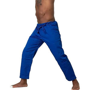 Pantalones de Jiu Jitsu de Color Azul con Cinturón Negro, Hechos a Mano, con Logotipo Personalizado, Producto Nuevo, Lavables a Máquina - Product Image 4