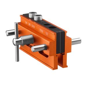 Kit di Punte Autocentranti con 6 Guide per Trapano in Lega di Alluminio, Utensili per Falegnameria per Punte Dritte da Legno - Product Image 6