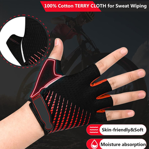 Manufacturer Hot Selling Cycling <b>Gloves</b> Goat Skin Half Finger Leather Cycling <b>Gloves</b> Motocross Motor Racing Cycling <b>Gloves</b> - Product Image 5